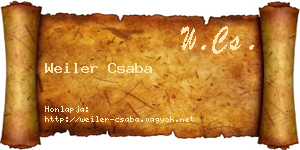 Weiler Csaba névjegykártya