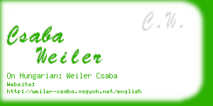 csaba weiler business card